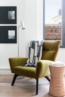Boden chair, Coda floor lamp, Reclaimed wood shape, Manhattan picture frames 