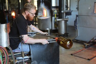 Following sketches comes a lot of hard work, patience and expertise until we see the vision come to life, right here in our glass studio.