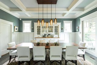 Dining Room Pendant Lighting Sets the Mood in an Eclectic Oregon Home - Photo 1 of 4 -