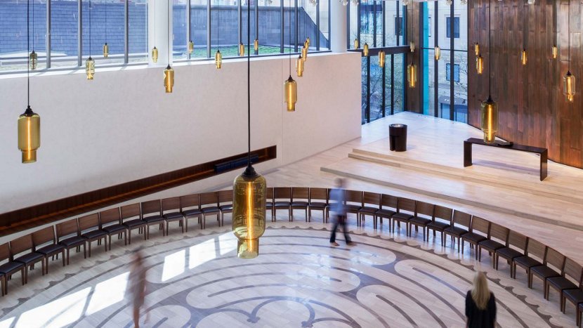 Timeless Glass Pendant Lights Reflect a Church's Past and Pave the Way ...