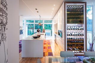 Plum Modern Pendant Lighting Adds Pop of Color in Canadian Kitchen - Photo 4 of 4 -