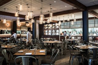 Modern Restaurant Pendant Lights Add to Charm of Popular Dallas Eatery - Photo 1 of 3 -