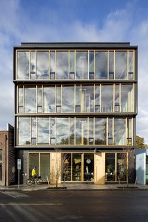 Design Week Portland Showcases the Talent of its Vibrant Design Community - Photo 7 of 13 - Albina Yard, designed by Lever Architecture, is a new creative office and retail project in North Portland that also happens to be the first U.S. office building made from domestically-fabricated, cross-laminated timber (CLT).