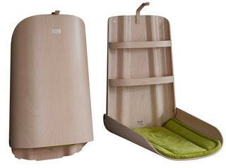 10 Functional Pieces For Small Space Living - Photo 10 of 11 - If you're expecting but don't have a dedicated nursery space, Swedish designer Bo Ekström’s wall-mounted, fold-down Nathi changing table can help you save on space while also saving your back. 