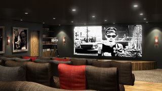 "What we try to achieve is a mixture of high-end and industrial chic; and obviously, furniture plays a key role in the look and feel of luxurious living spaces." - Design Command. Pictured is the Cinema.
