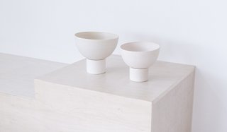 "Kati Von Lehman is a Portland ceramicist that we collaborate with a lot. I'm excited about her new pedestal planters that just arrived. They have a stand at the bottom that catches the water drainage from the pot." - Currie Person