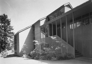 Spotlight on John Yeon, the Father of Northwest Regional Architecture - Photo 8 of 14 - Located steps away from the Watzek House, the Cottrell House is situated on a seven-acre hillside forest reserve, and features a quartet of bedroom suites surrounding a central, open living area for entertaining. Yeon is said to have appreciated how this approach allowed light to enter from different angles. 