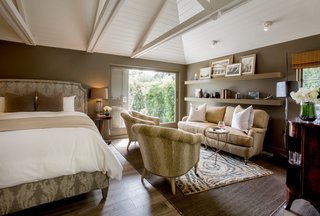 The original horse barn has been renovated and converted into a modern and private guest home. 