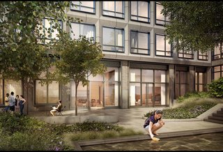 Residents of 550 Vanderbilt will also have the urban luxury of a courtyard with green space. 