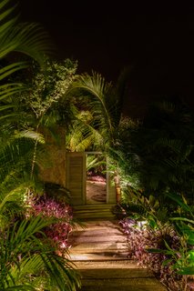 The site is lush with natural local vegetation. 