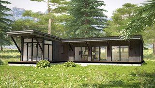 The Wedge-inspired Hitch-Haus 1000 configuration is 1000 square feet. There's also a 1,500-square-foot model. 