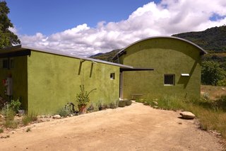 Set on 40 Enchanting Acres in Ojai, This Award-Winning Green Residence Is on the Market For $2.2M - Photo 1 of 10 - The color green was selected for the exterior plaster, because it integrates into the landscape, and symbolizes the concept of "green living".