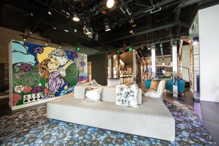 Art and Design Come Together in These 10 Examples of Inspirational Wall Murals - Photo 2 of 12 - A pop-art mural decorates the "The Living Room."