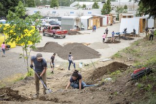 Placemaking at the Kenton Women's Village was led by CPID and City Repair. 