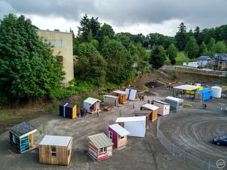 An aerial view of Kenton Women's Village. 