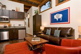 Full kitchens and fireplaces make guests feel right at home. 