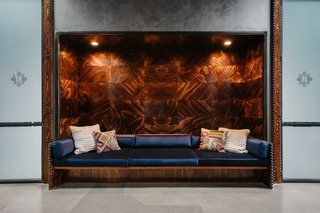 A cozy built-in lounge spot in the "Common Area."