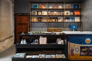 The reception area and gift shop.