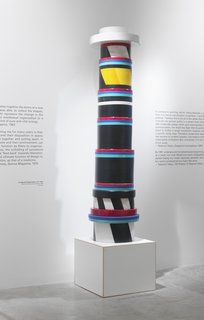 Menhir Distributore di Potere, 1967, Ceramic, Private Collection, Europe. The exhibition highlights five of the original industrial ceramic totems that comprised a project originally displayed at the Galleria Sperone in 1967, including Menhir (shown here). 