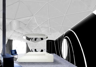 In December 2017, Whitepod will launch three themed Pod Suites, each with their own private sauna. The "007 Pod Suite" will feature a sleek design, high-tech equipment, and a "Bond girl"-inspired, king-size bed. 