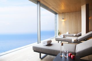 Spain's Basque Coast Gets a New Modern Hotel With a Michelin-Starred Restaurant - Photo 7 of 12 - The wellness center is filled with lounge chairs from Kettal. 