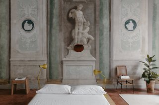 A 16th-Century Florentine Palazzo Is Transformed Into an Artist Residency - Photo 7 of 19 - Room #4 has a strong sense of place with original frescos left intact. 