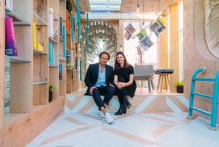 Oke Hauser and Corinna Natter of MINI LIVING in the Urban Cabin.