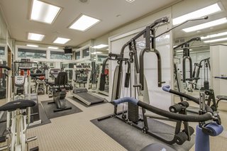 The exercise room also has an indoor whirlpool spa.