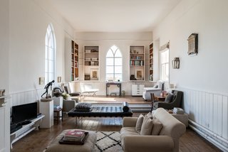 The light-filled, double-height library 