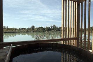 A view from the jacuzzi of the "spa" suites