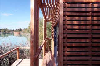 The suites offer private outdoor space for lounging.