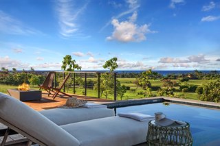 A Breezy Hawaiian Residence by Olson Kundig Hits the Market at $6.95M - Photo 10 of 14 - There is also a poolside fire pit on the terrace overlooking the ocean. 