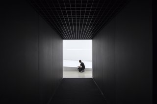 The above image captures what it is like to enter into the "water room."