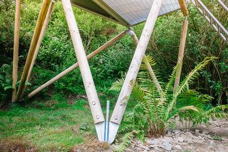 Go Off The Grid With These Remote Rental Cabins in Cornwall - Photo 6 of 12 - The structures are elevated above the ground on turned pine poles. 