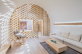An interior view of the living area.