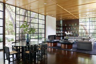 The living area offers ample space for entertaining. 