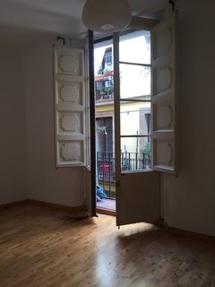The large windows in the living room.