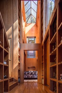Strategically placed skylights flood the corridors with sunshine.