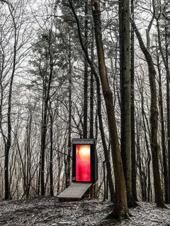 10 Buildings We Love by Piers Taylor - Photo 12 of 26 - The studwork, battens, and sheet material of Longdrop were all of varying sizes and left over from other projects.