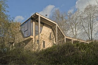10 Buildings We Love by Piers Taylor - Photo 20 of 26 - Careful to preserve the intent of the student design, the building uses unseasoned larch, cedar, poplar, Douglas fir, and spruce as appropriate. Wood is also used for heating and insulation.