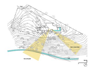 This Concrete Abode Stretches Over Giant Boulders - Photo 17 of 17 - The site plan.