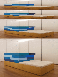The small colorful doors allude to a "magic cube," as shown in the GIF above. 