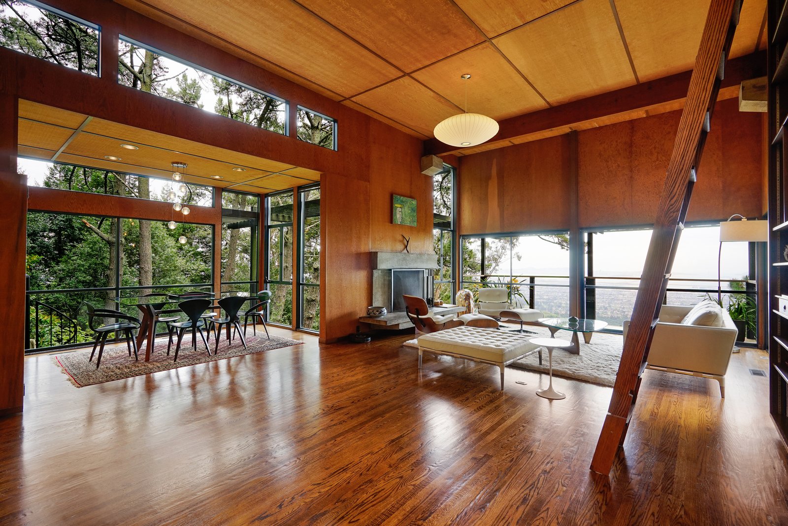 This Knockout Midcentury in the Bay Area Will Run You .9M The upper level is home to the dining room, living room, and kitchen.