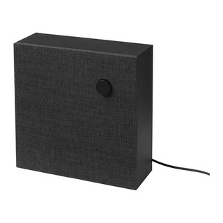 Customers can choose between black or gray polyester fabric on top of the black or white plastic base. The smaller speaker comes with a handle that can be added for portability. It is also possible to mount the speakers to the wall or put them on a stand, both of which are sold separately. 