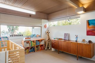 This bedroom is currently in use as a nursery. 