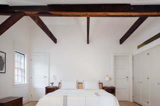 The wood beams were in poor condition and needed to be cleaned up and treated with oil. 