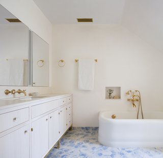 When looking to clean your shower liners, soak them in warm water with a little bleach. Don't forget to wipe down countertops and glass mirrors. 