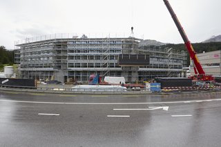 The property during the construction. 