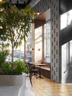 Large expanses of glass provide ample natural light, adding to the tropical vibe. 