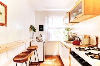 A look at the charming kitchen in the guest house. 